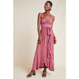 NWT Anthropologie by Maeve Gabriela Ruffled Maxi Dress
